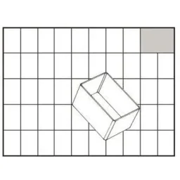 Schubladenblock mit 44 Schubladen - 51x30,6x15cm MIT losem Einsatz A8-1 - Kunststoff
