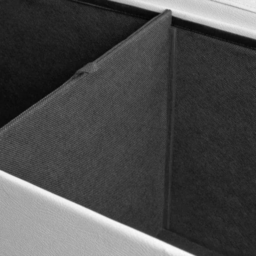 Bank mit Ablage weiß | klappbar | 114 x 40 x 40 cm