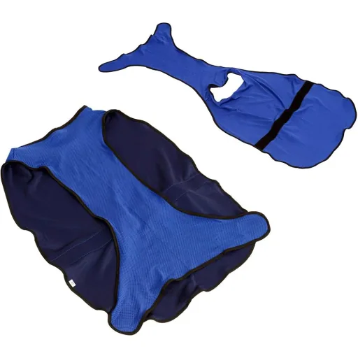 Hunde Kühlweste Kühljacke Cooling Vest schnelle Abkühlung Polyester Blau Ø40 x 46 cm