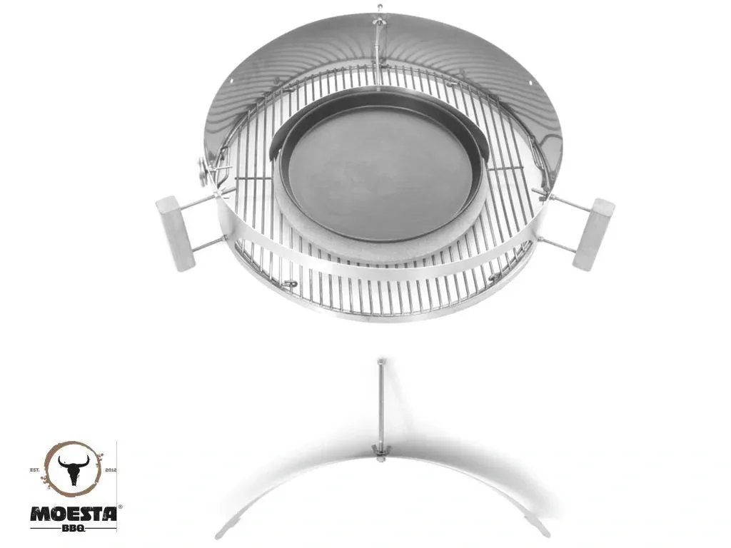 Komplettpaket Smokin PizzaRing - für Kugelgrill (47cm) inkl. Pizzastein, Pizzabande und Pizzaschieber