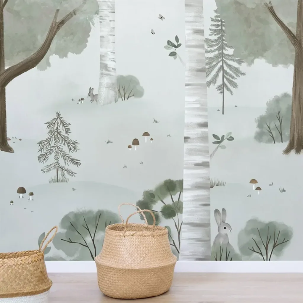Lilipinso Tapete, Kinderzimmer Wandgestaltung, Panorama, Leben in den Bergen
