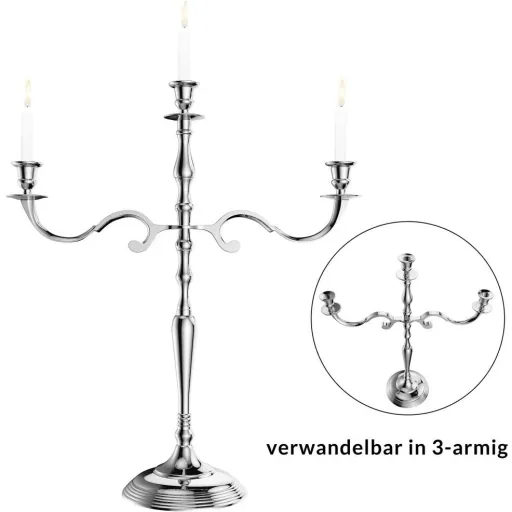 Kerzenleuchter 80cm silber