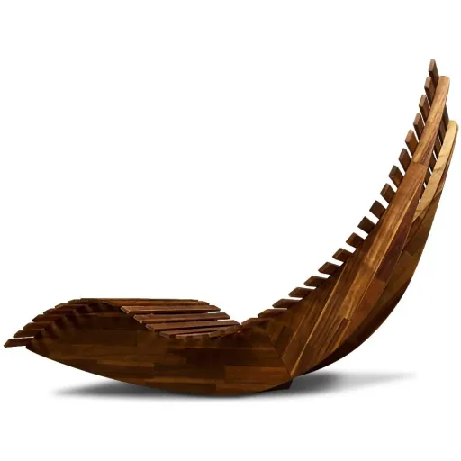 Ergonomische bequeme Liege Schaukel für Garten - Akazienholz FSC zertifiziert - 150x60x93cm