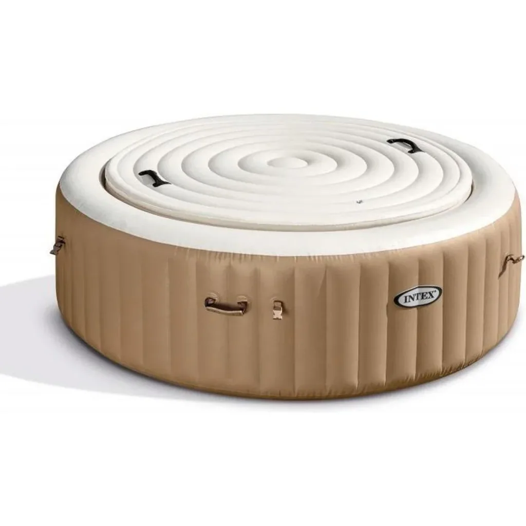 Aufblasbarer Jacuzzi Purespa | 4-Sitzer | Ø196 Cm | PVC | Beige