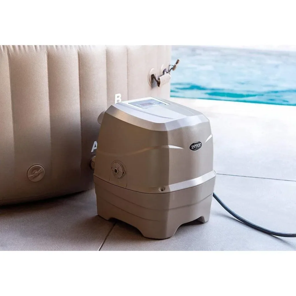 Aufblasbarer Jacuzzi Purespa | 4-Sitzer | Ø196 Cm | PVC | Beige