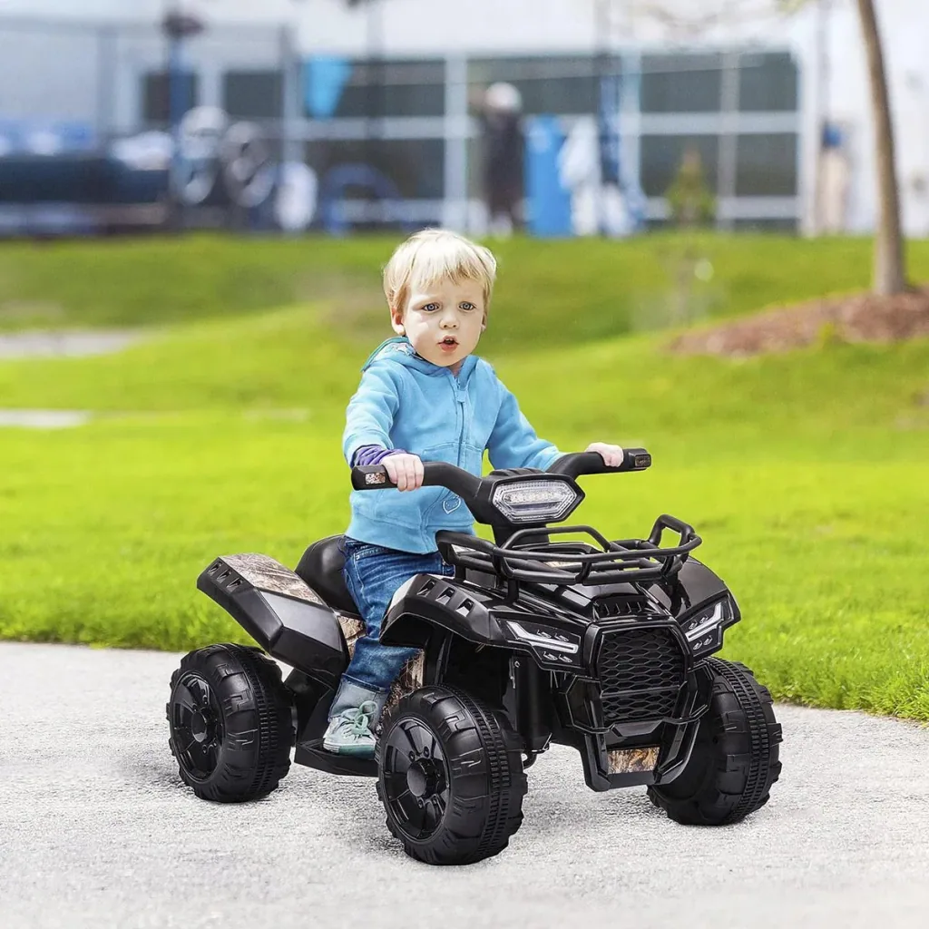 Mini Elektro-Quad Kinder Elektro ATV Kinderwagen LED Frontlicht Kinderfahrzeug Kindermotorrad Elektroquad für 18-36 Mo