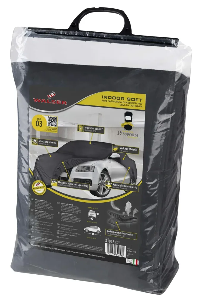 Autoabdeckplane indoor soft - Größe 3 - 381x380x155cm - PES - Elasthan
