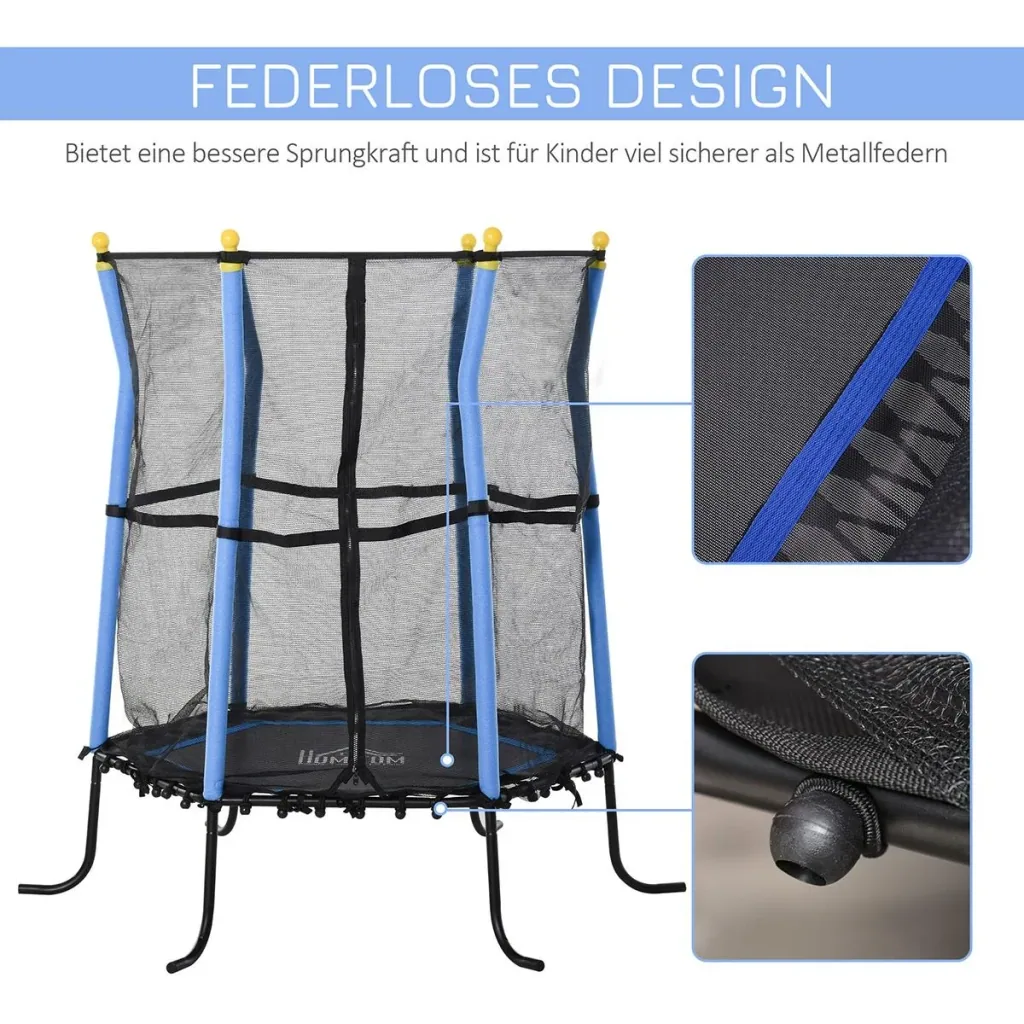 Mini-Trampolin für Kinder schwarz/blau