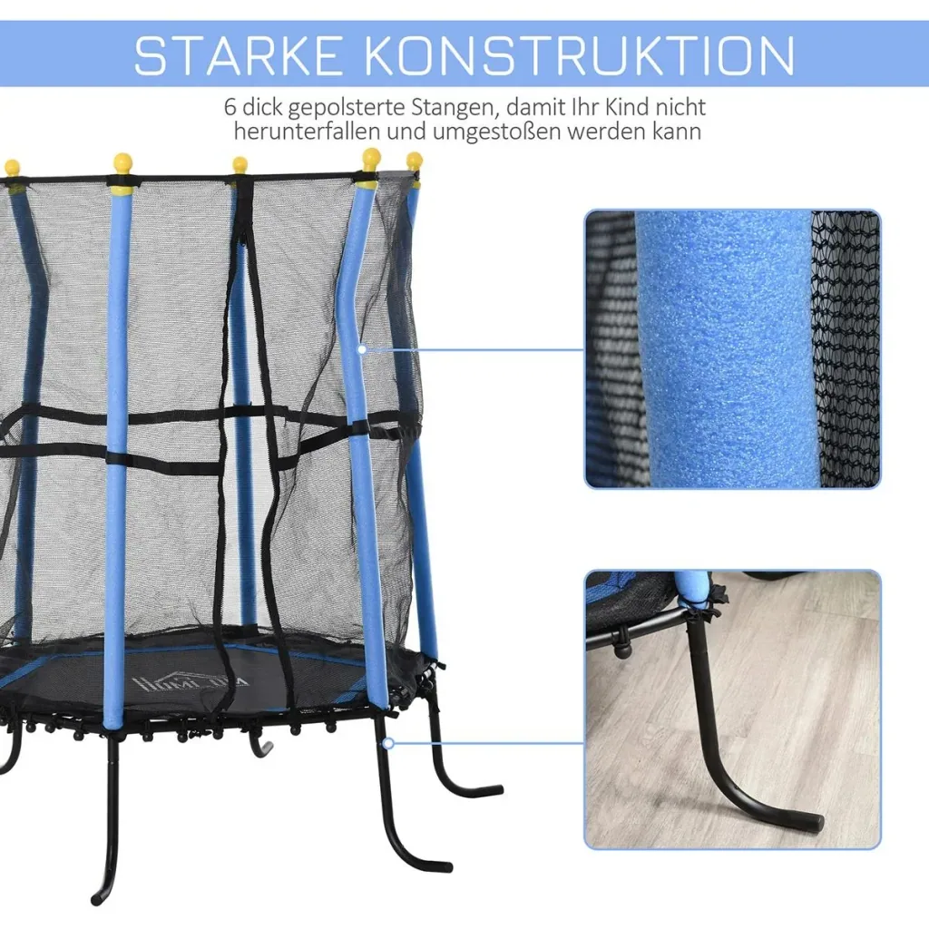 Mini-Trampolin für Kinder schwarz/blau
