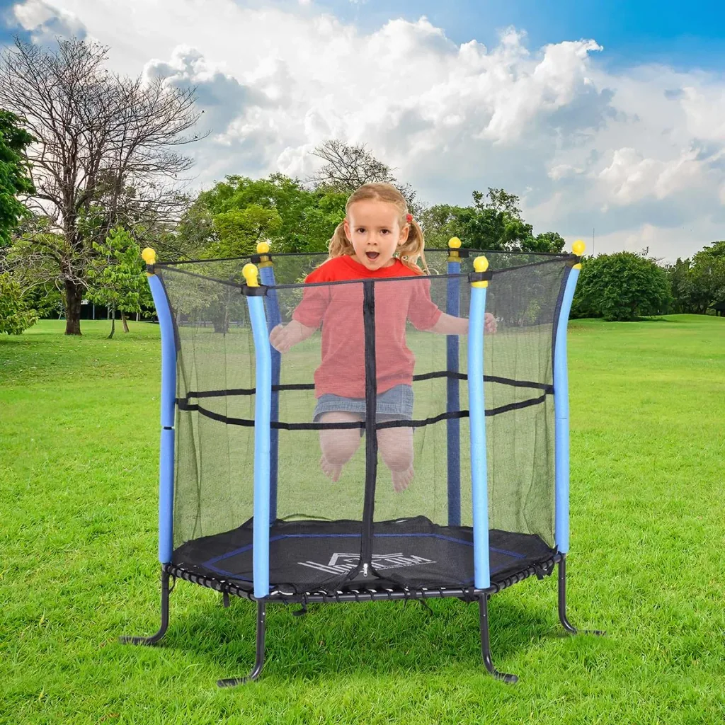 Mini-Trampolin für Kinder schwarz/blau