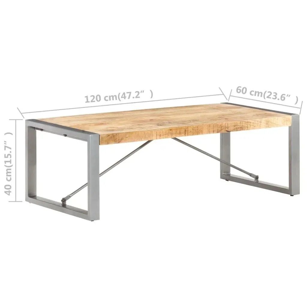 Couchtisch 120x60x40 cm Mango-Holz roh