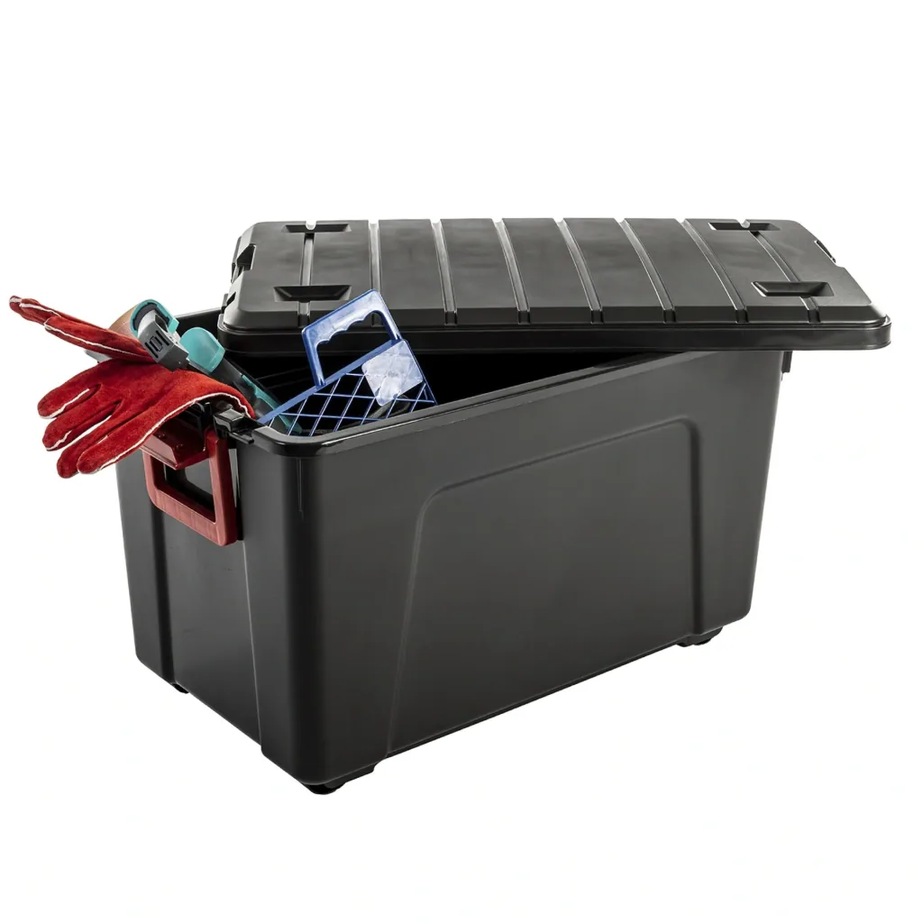 Multi Aufbewahrungsbox 110 Liter, mit Rollen, 2er Set
