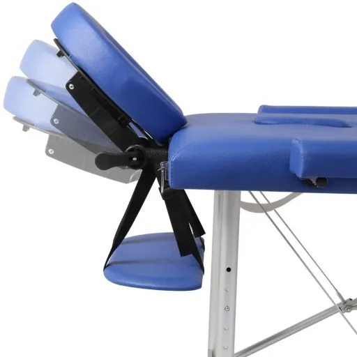 Klappbare Massageliege 3 Zonen mit Aluminiumrahmen (blau)