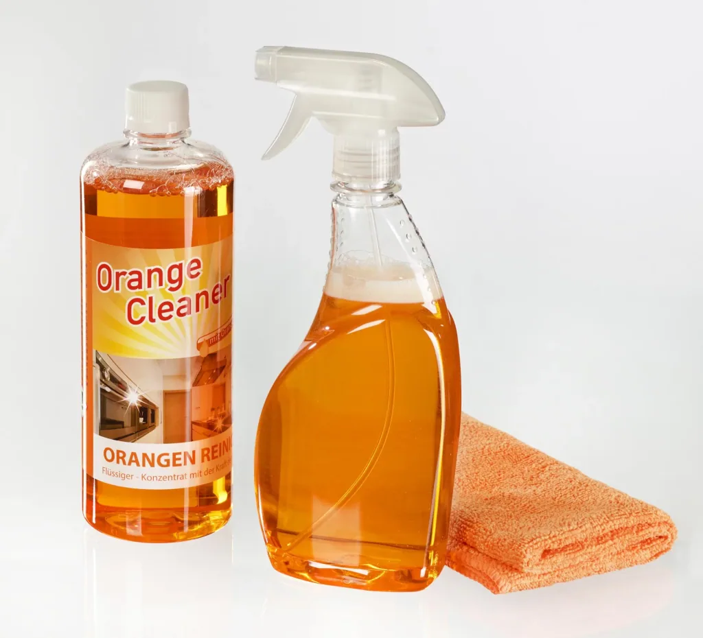 Orangenreiniger, 2 x 750 ml inklusive Sprühflasche und Mikrofasertuch