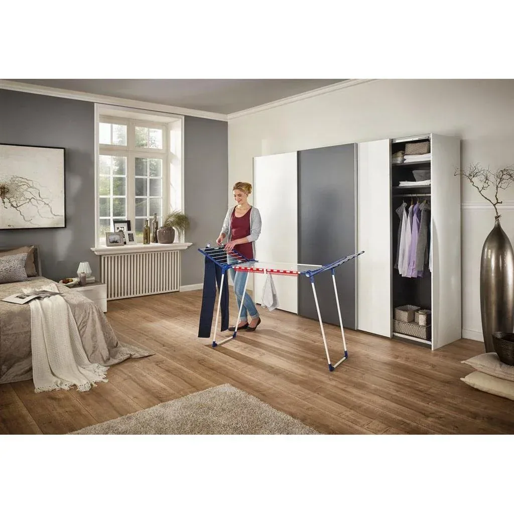 Zusammenklappbarer Wäscheständer - 55x157x87cm - 15 Meter Trockenlänge - Pegasus 150 Solid Slim