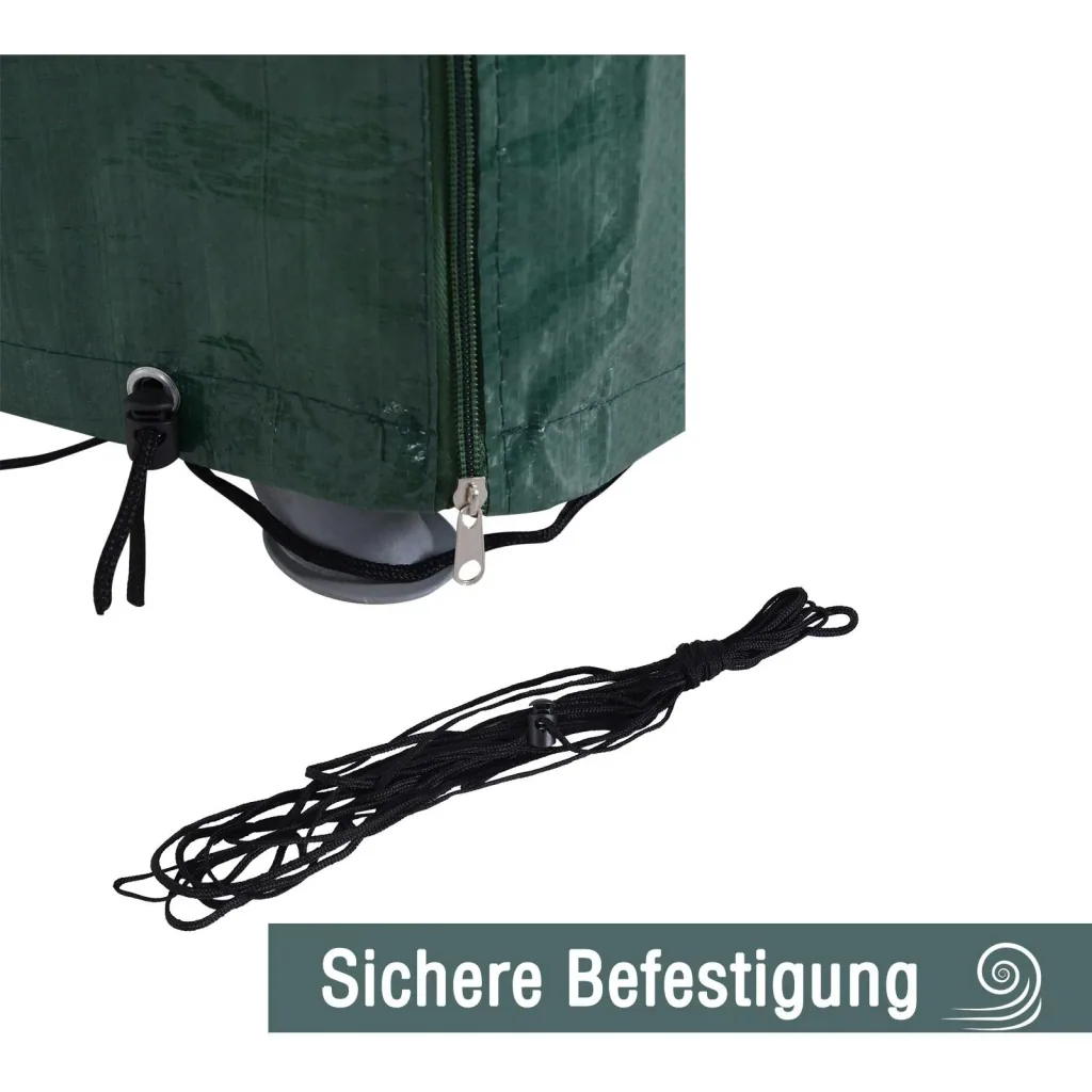 Abdeckplane Schutzhülle Gartenmöbel Abdeckhaube Wasserdicht UV-Schutz PE Grün 215 x 155 x 150 cm
