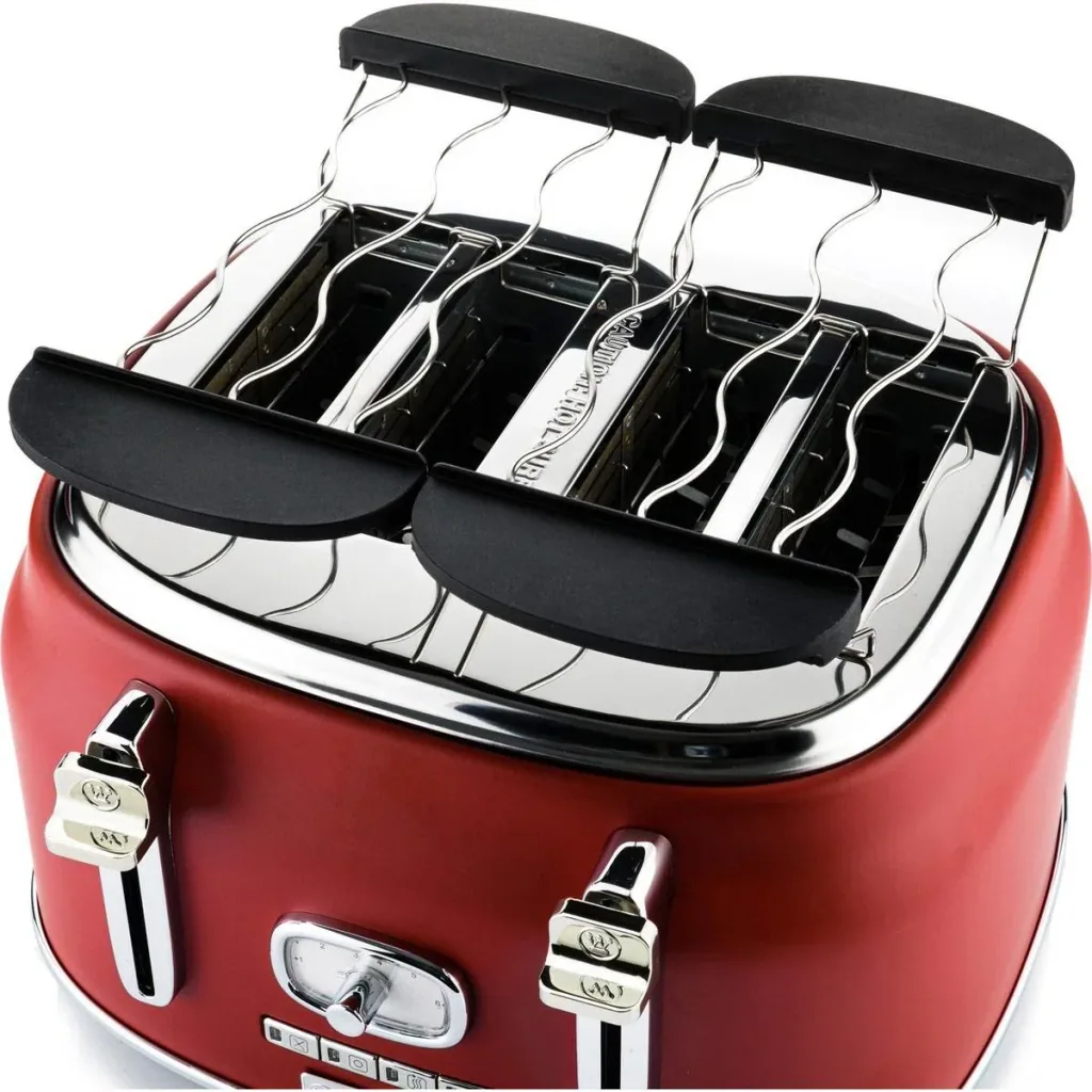 Retro-Toaster - 4-Scheiben-Toaster - Rot