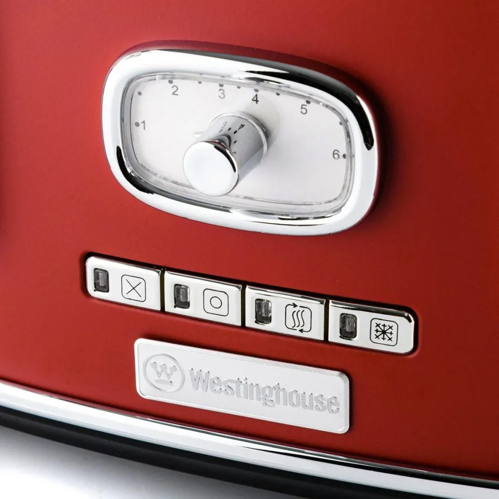 Retro-Toaster - 4-Scheiben-Toaster - Rot