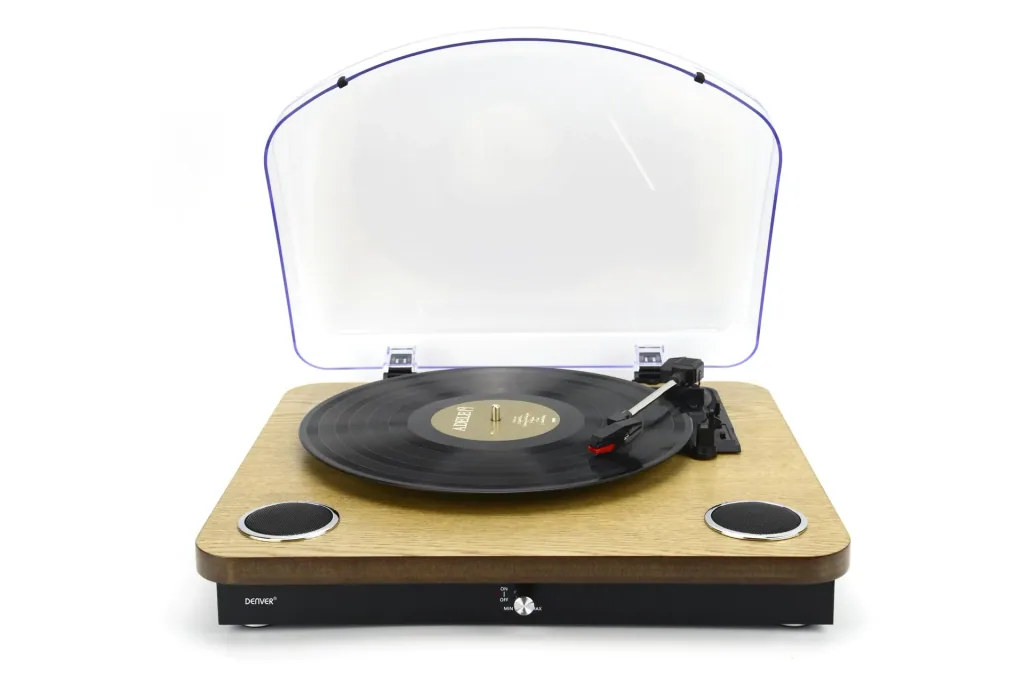 Retro Plattenspieler mit USB, SD-Kartenslot und Bluetooth