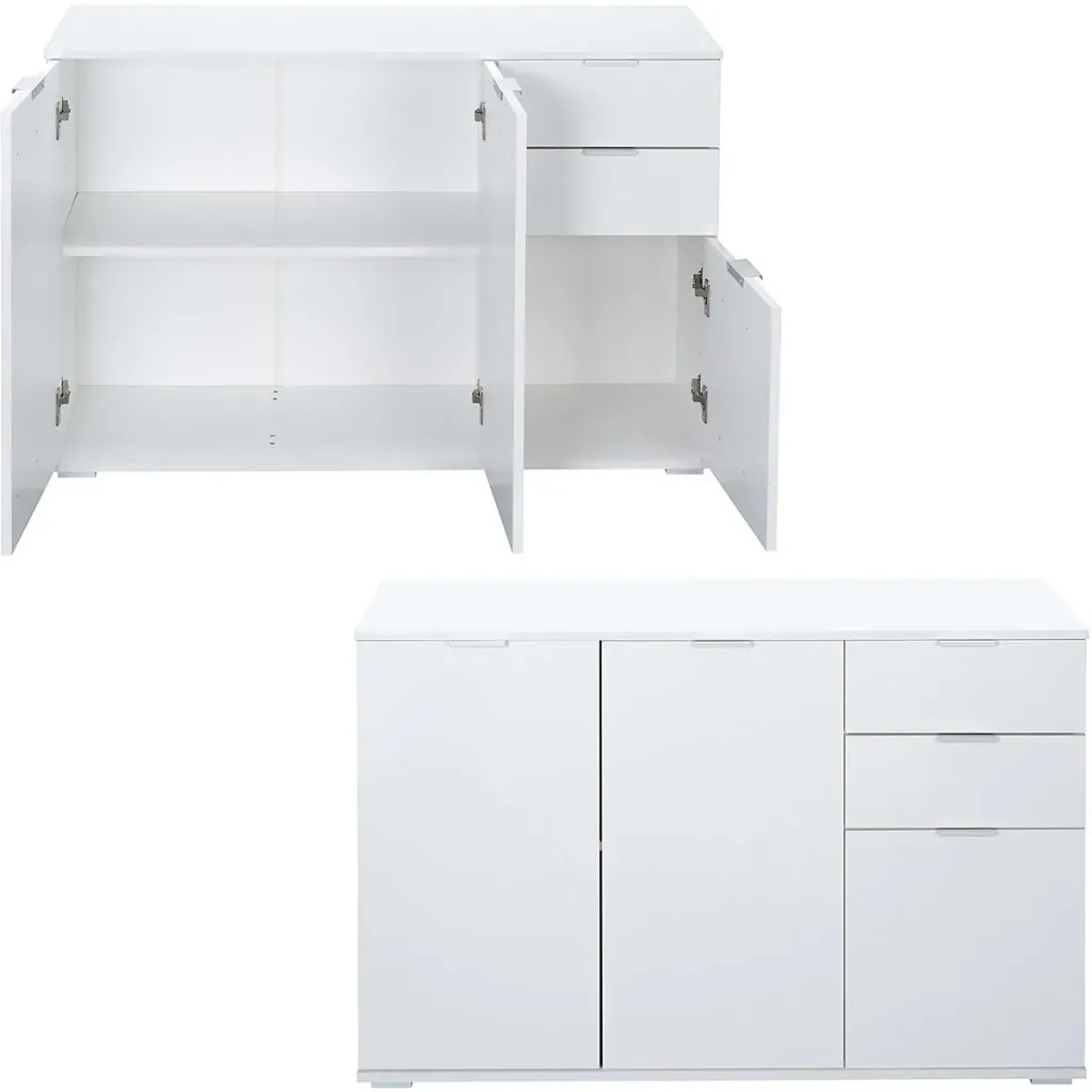 Sideboard Alba | Schubladenschrank | Weiß mit