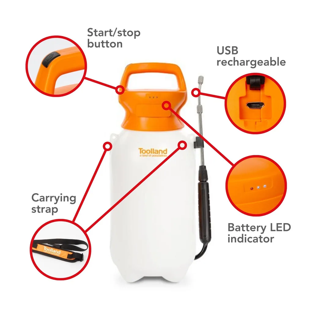drucksprüher - batteriebetrieben - 8 l