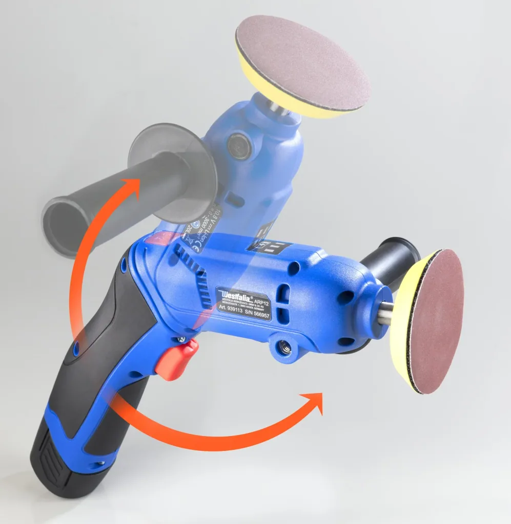 10,8 Volt Akku Poliermaschine Rotation - inklusive Zuberhör und Tasche
