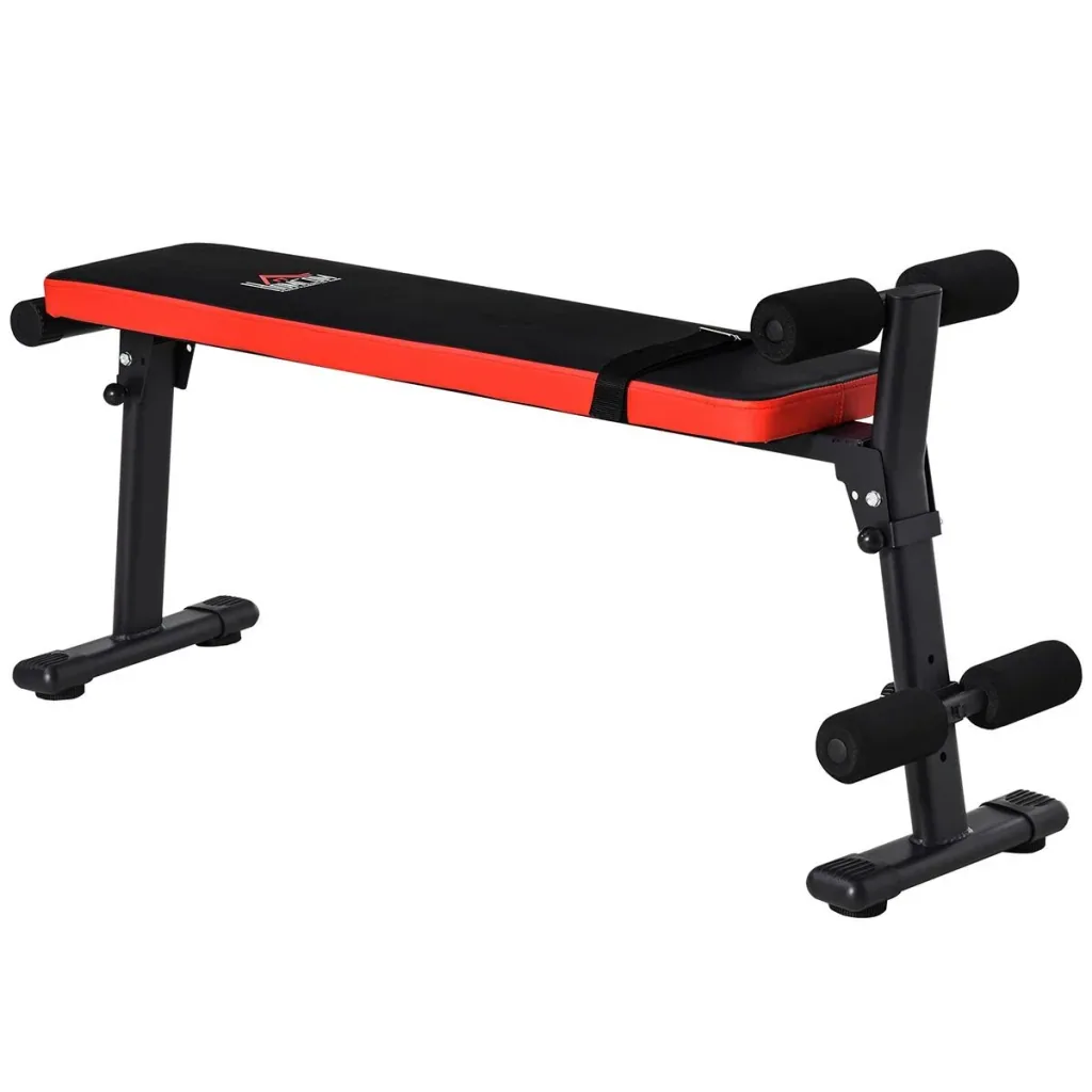 einstellbare Beinplatzierungen Übung faltbares Trainingsgerät für Zuhause Büro und Fitnessstudio Stahl PU Schwarz+Rot 12