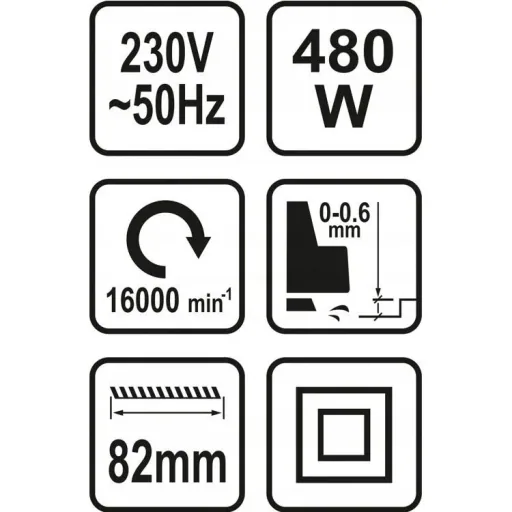 Hobelmaschine - 480W - Hobelbreite: 82mm