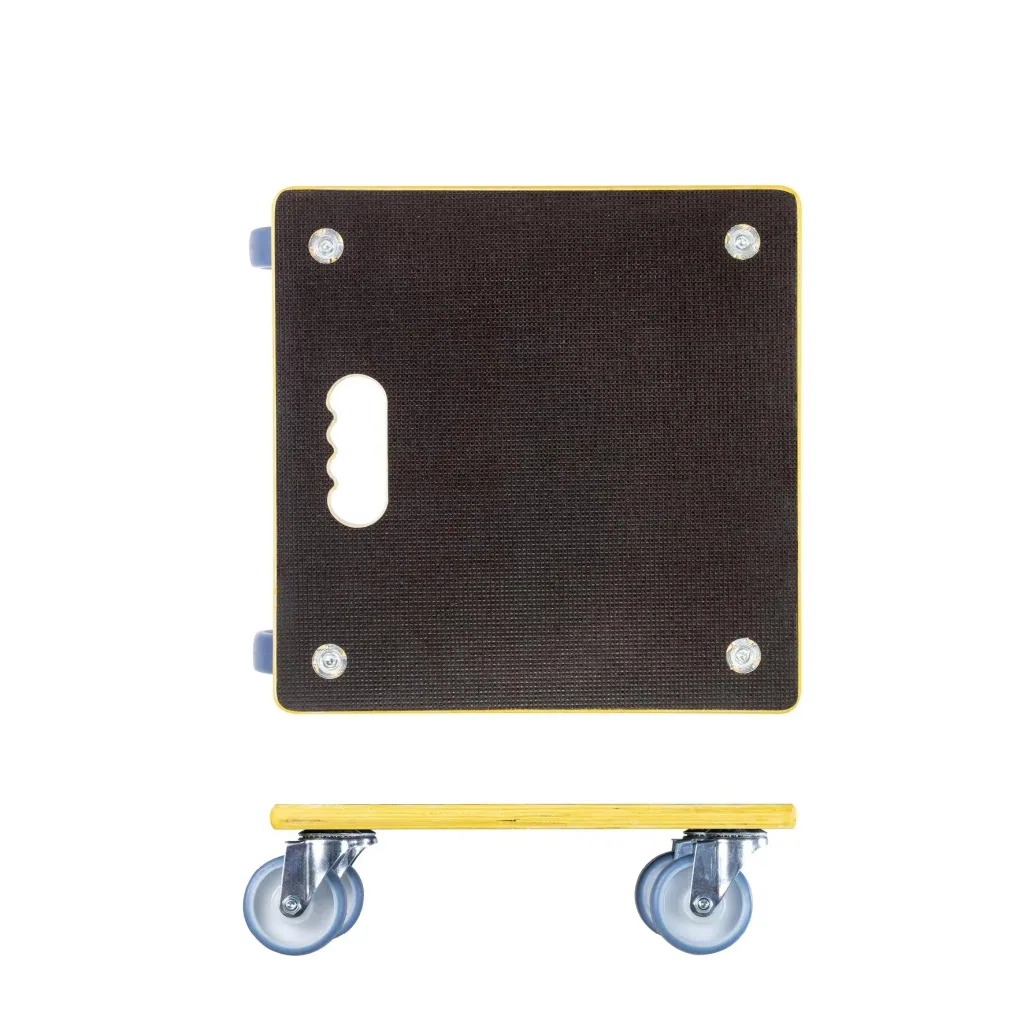 Transporthilfe MM 1340, 38 x 38 x 11 cm, harte Rollen Ø 100 mm, Rollenlager, Platte Maxigrip FSC®, Tragkraft 300 kg