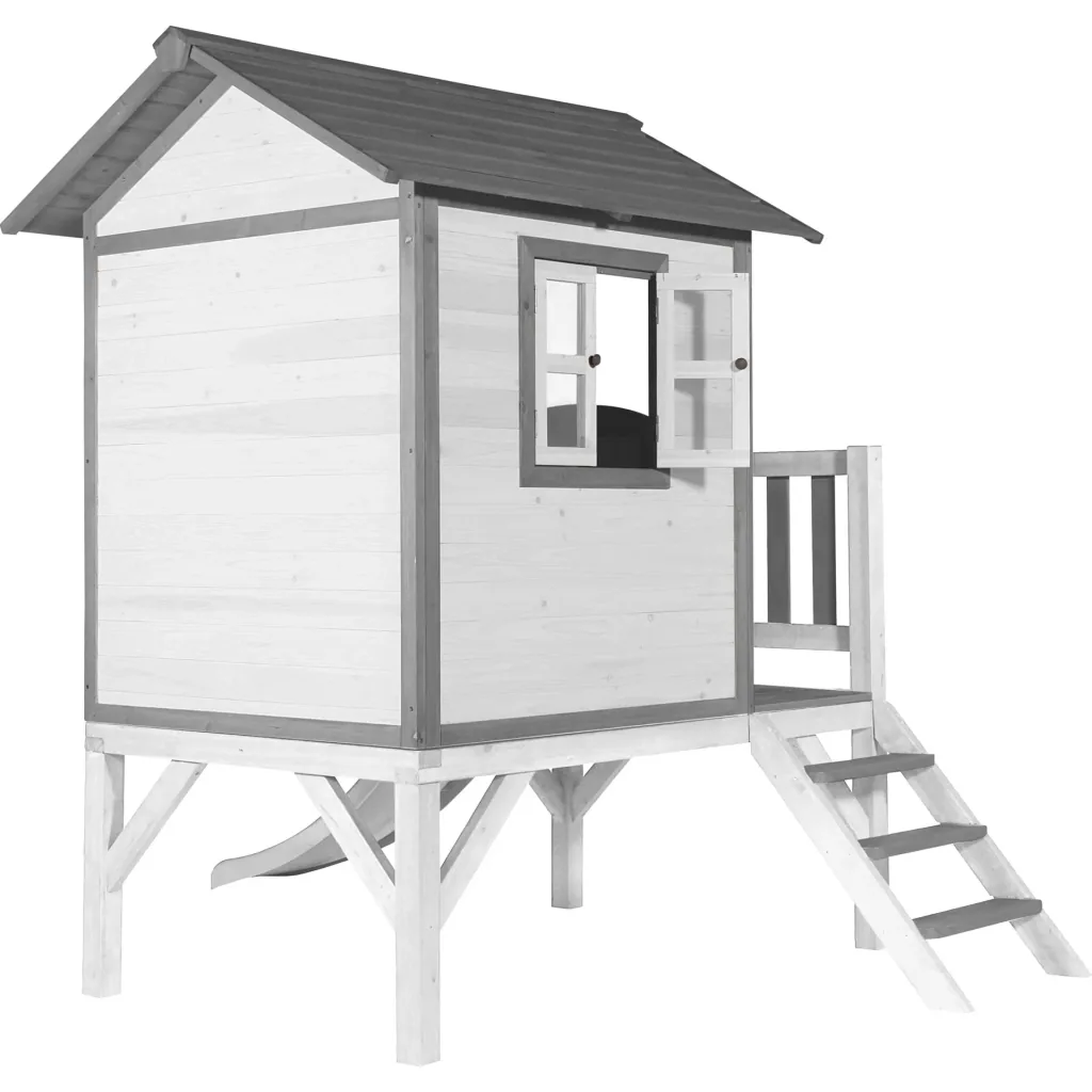 Lodge XL Spielhaus Klassisch - Weiße Rutsche