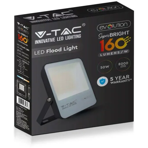 VT-4961 LED-Flutlichtstrahler - 50 W - 8000 Lm - 4000 K - schwarz