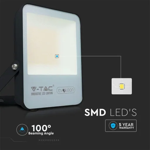 VT-4961 LED-Flutlichtstrahler - 50 W - 8000 Lm - 4000 K - schwarz
