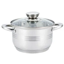 Töpfe und Pfannen - 12 Stück - Mit Untersetzern und Deckeln - Bratpfanne - Fritteuse - Eintopf - Silber