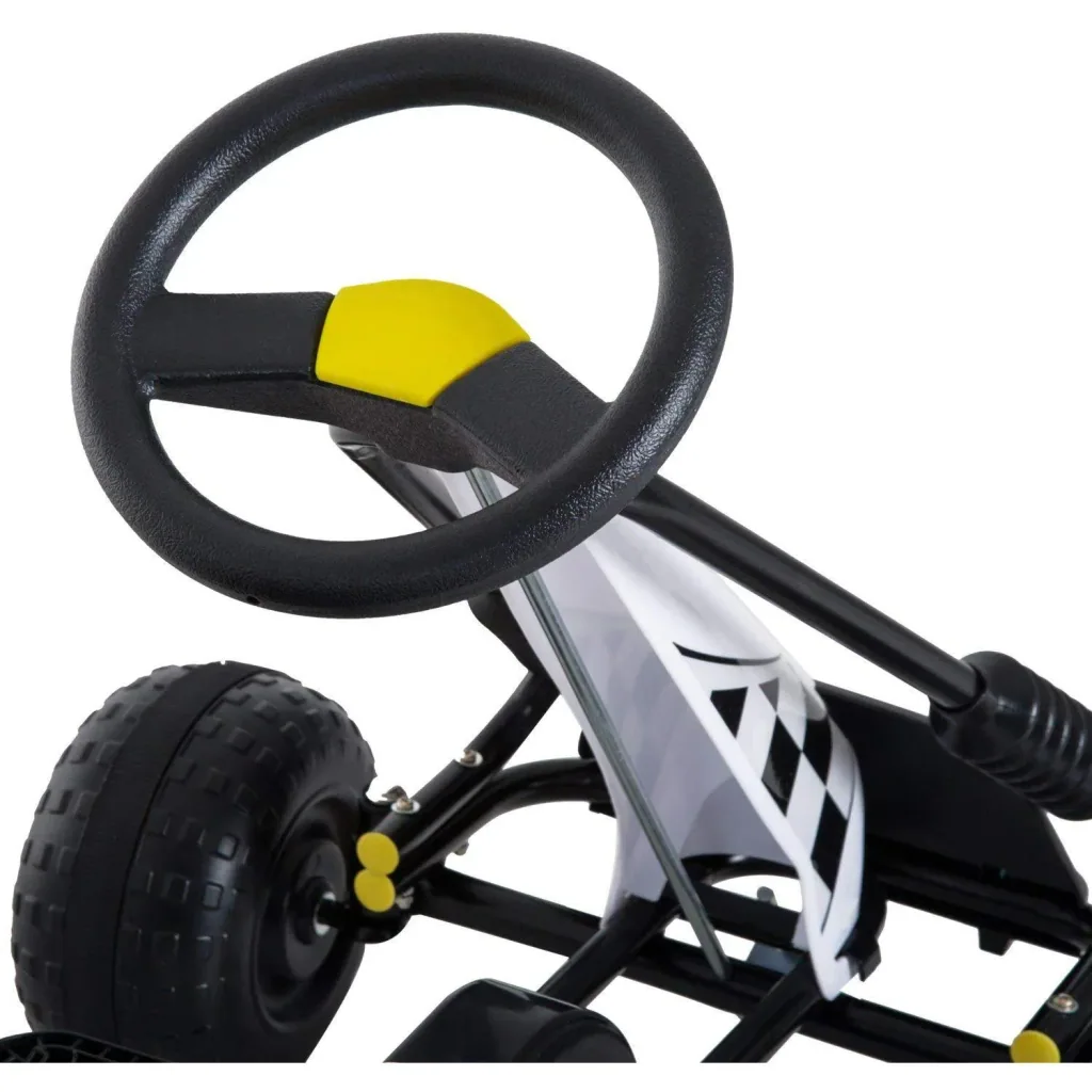 Tretauto Go Kart Tretfahrzeug ab 3 Jahre Schwarz