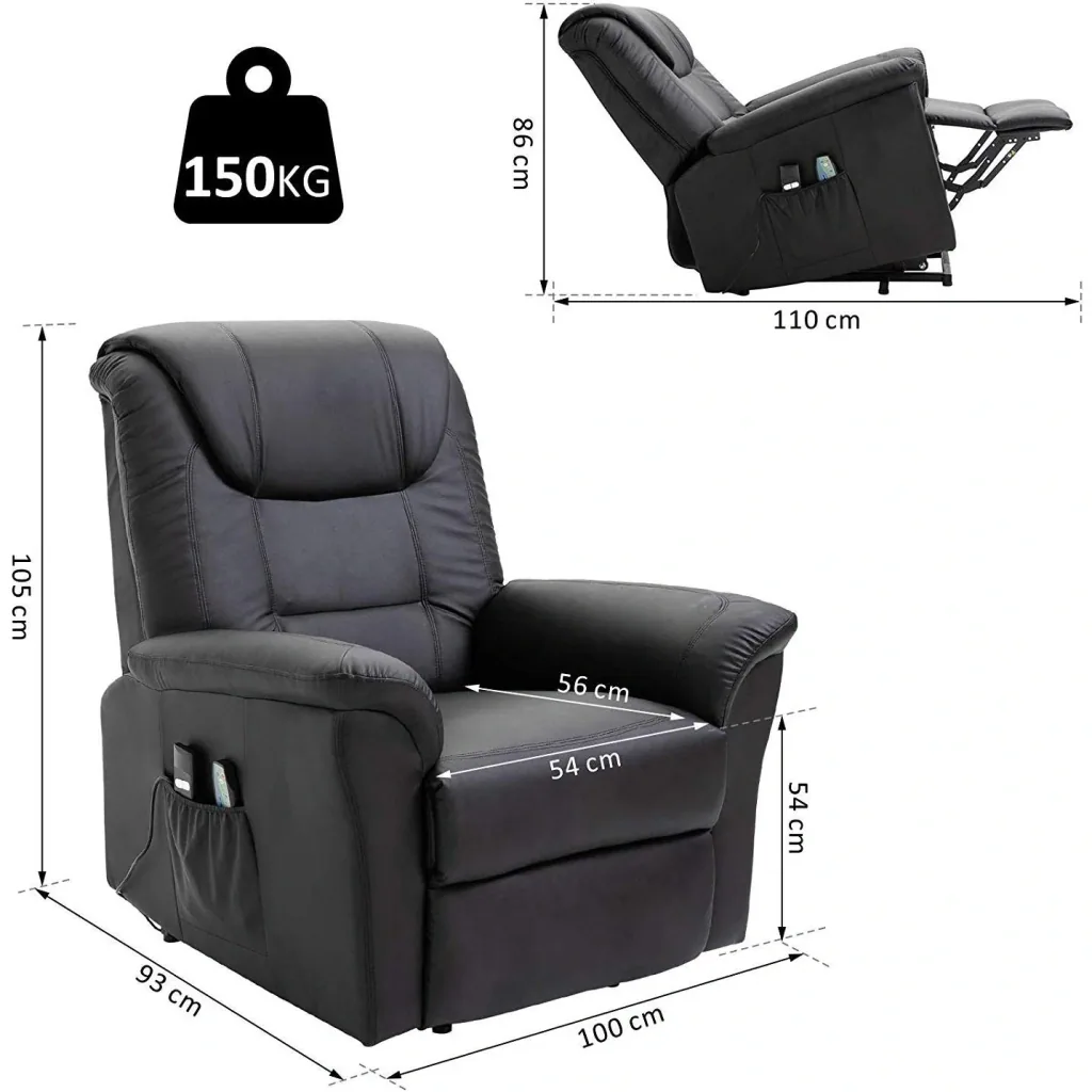 Massagesessel mit Wärmefunktion und Aufstehhilfe