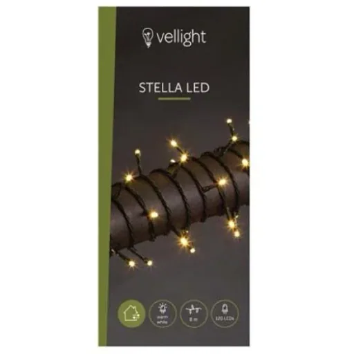 Vellight Weihnachtsbeleuchtung - 8m - 120 LEDs - Warmweiß - Innen und Außen