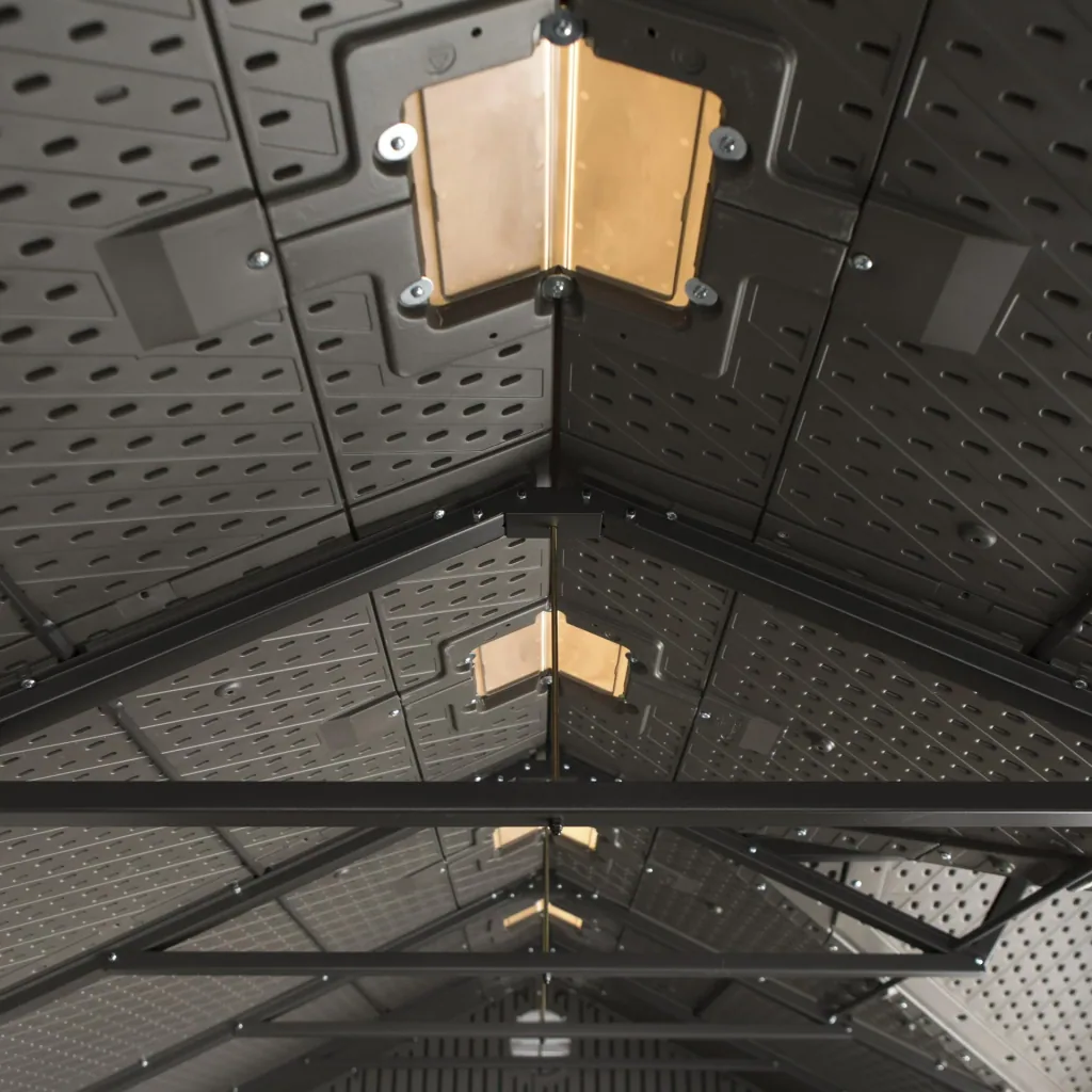 Kunststoff Gerätehaus Galaxis dunkelgrau, 244 x 457 x 244 cm