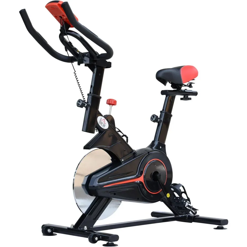 Fitnessfahrrad mit LCD-Monitor schwarz