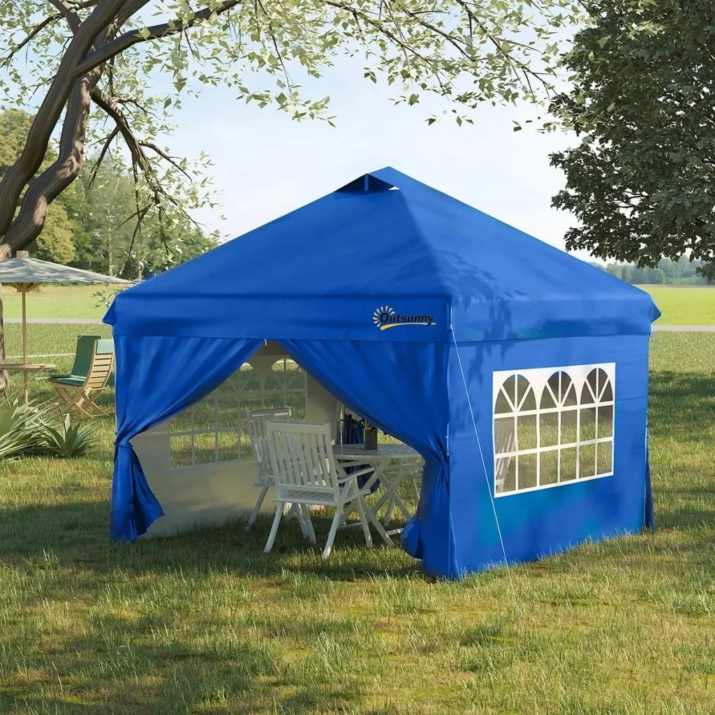 Gazebo faltbar - Blau - 3 x 3 m - inkl. Heringe und Tasche
