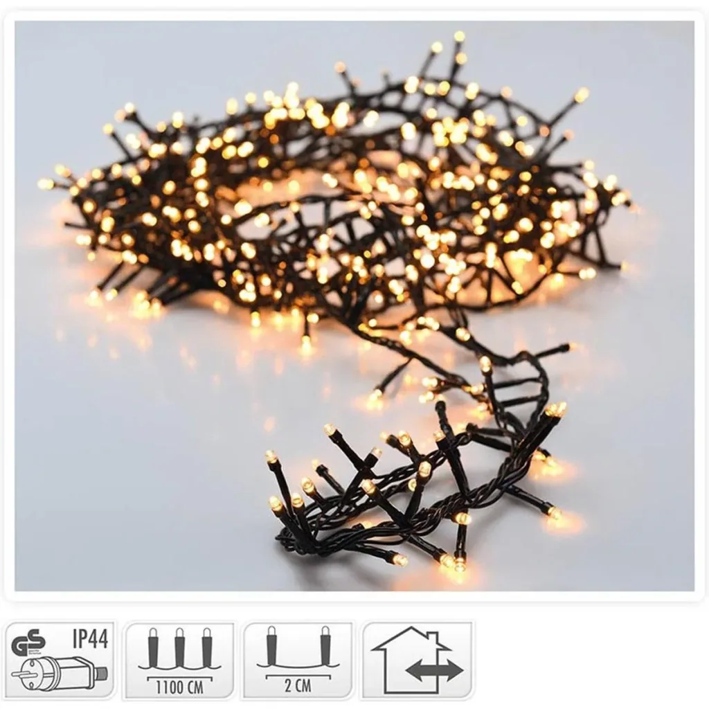 Weihnachtsbeleuchtung Snakelight 560LED - 11 Meter - warmweiß - Microcluster