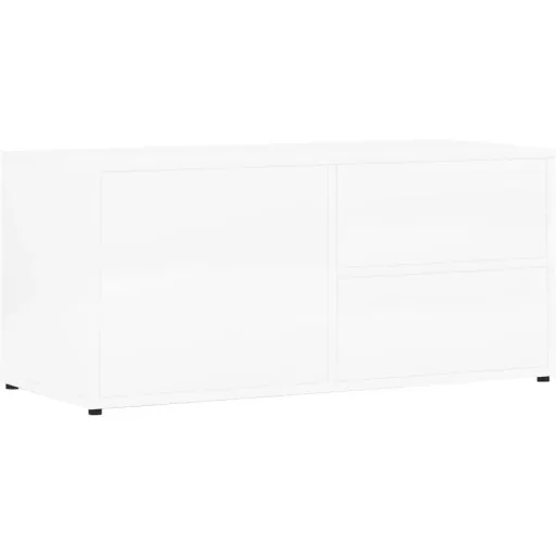 TV-Schrank 80x34x36 cm Hochglanz weiß Spanplatte