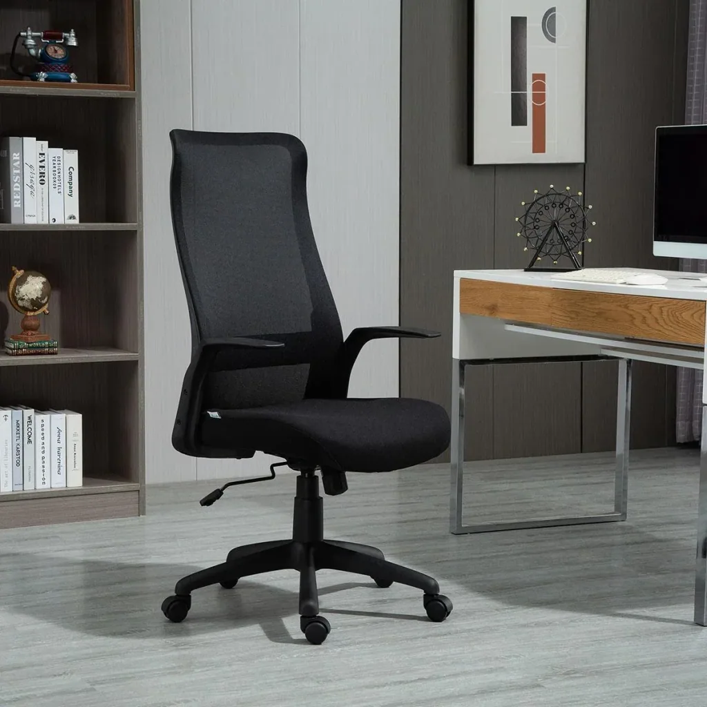 Bürostuhl Kopflehne Home-Office-Stuhl höhenverstellbarer Schreibtischstuhl ergonomisch 360°-Drehräder Büro Schaumstoff N