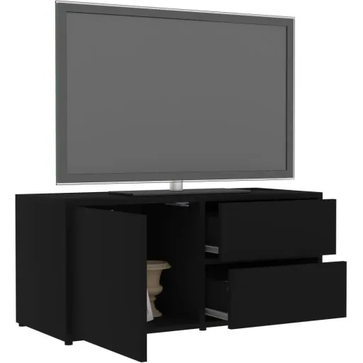 TV-Schrank 80x34x36 cm Spanplatte schwarz