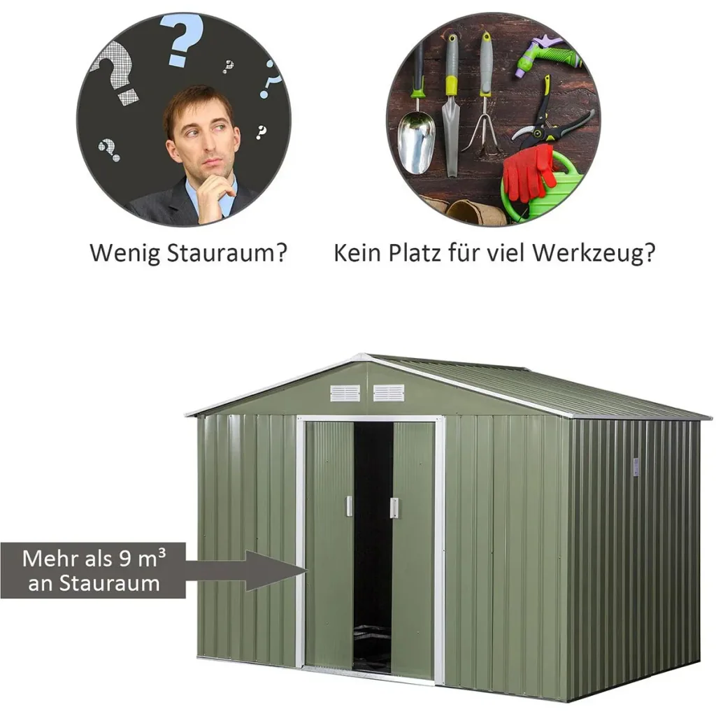 Gartenschuppen grau