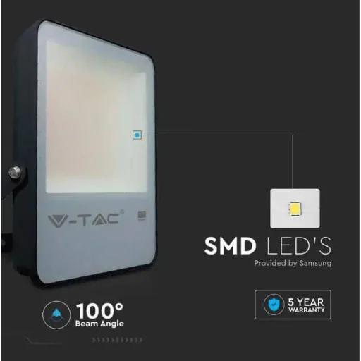 VT-32 LED-Flutlicht - 30 W - 4100 Lm - 6500K - schwarz - Extra effizient