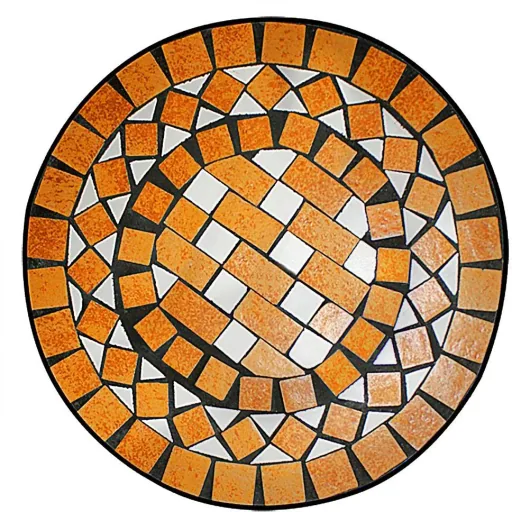 Mosaik-Tisch - 62 x 34 cm - braun