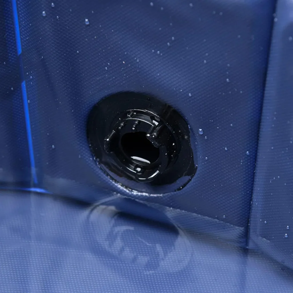 Hundepool mit Wasserablassventil blau