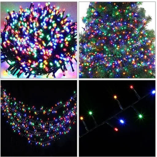 LED-Weihnachtsbeleuchtung 14m mit 700 LEDs für den Innen- und Außenbereich Multicolor inkl. Fernbedienung