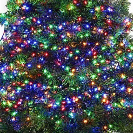 LED-Weihnachtsbeleuchtung 14m mit 700 LEDs für den Innen- und Außenbereich Multicolor inkl. Fernbedienung