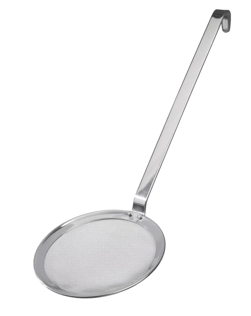 Profi Sieblöffel mit Feinsieb, Edelstahl, 38 cm